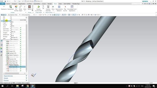 Mũi khoan 3D - Drill bit 3D - Siemens NX смотреть онлайн