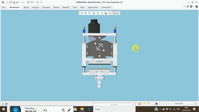 sealing jaw 3D design (PTC creo 3.0) смотреть онлайн