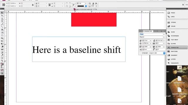 Doing a Baseline Shift in InDesign CS4/5/6 смотреть онлайн