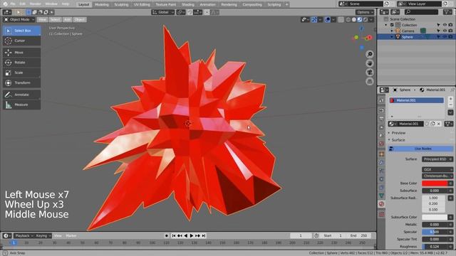 Displace and Distorted Noise animation Blender Tutorial смотреть онлайн