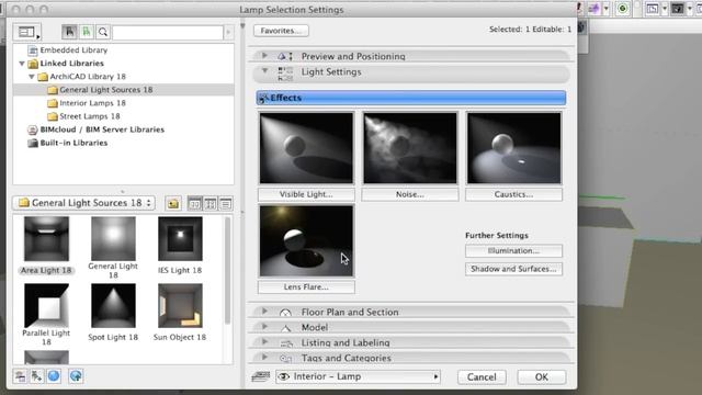 ARCHICAD Light Sources: Area Light смотреть онлайн