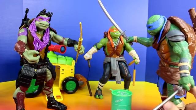 ЧЕРЕПАШКИ НИНДЗЯ:Микеланджело и Леонардо, Бибоп и Рокстеди Обзор Игрушек