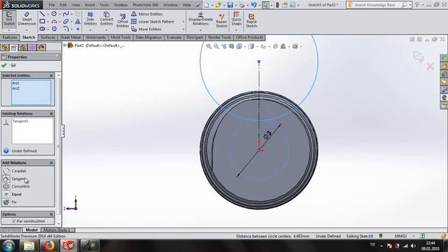 SolidWorks Tutorial - Metric Coarse Spiral Flute Tap смотреть онлайн