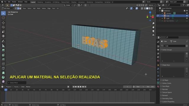 Blender 3D - PROJEÇÕES DE TEXTOS PELO KNIFE PROJECT смотреть онлайн