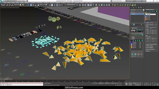 3ds Max plugin Disperse - Distributed Object Rollout смотреть онлайн