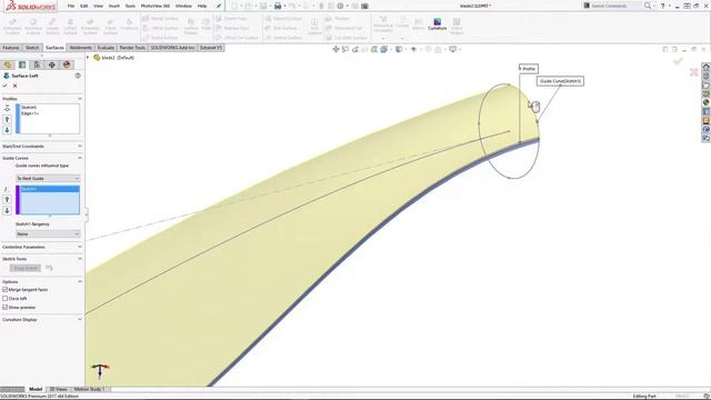 How to Model a Paddle in SolidWorks: P3 - Surface Modeling смотреть онлайн