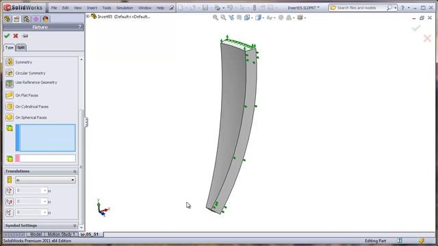SolidWorks Simulation - Non-zero "Fixtures" and Reaction Force смотреть онлайн