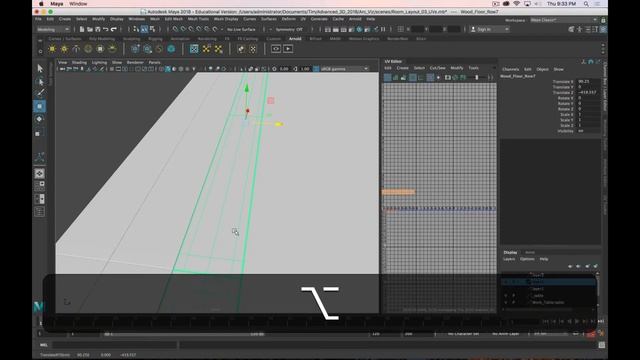 Advanced 3D in Maya - UV Unwrapping a Wood Floor смотреть онлайн