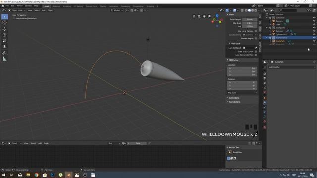 Animation with the curve modifier in blender смотреть онлайн