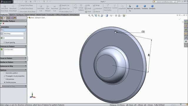 SolidWorks Tutorial Bike Wheel front Disk смотреть онлайн