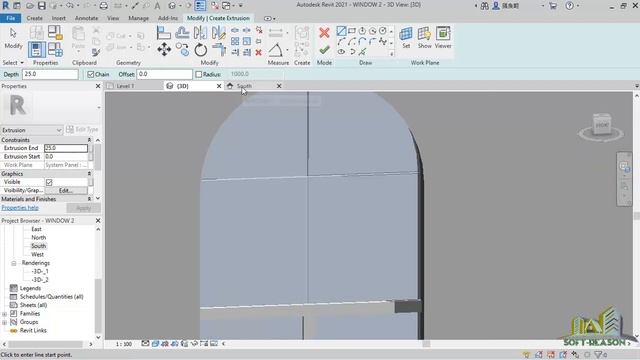 How to Design Long Window Using Curtain Wall in REVIT смотреть онлайн