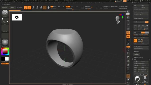 ZBRUSH - Lesson 02 - 3D Navigation, Create New, Save, Open Document, Tool, Project, Jewel, Ring смотреть онлайн