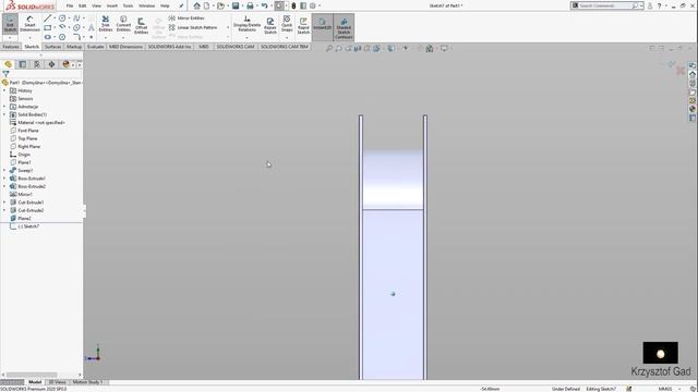 SOLIDWORKS 2020 - JUG HANDLE - COFFEE MACHINE смотреть онлайн