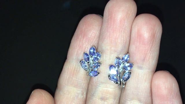 Серьги из серебра с танзанитами смотреть онлайн