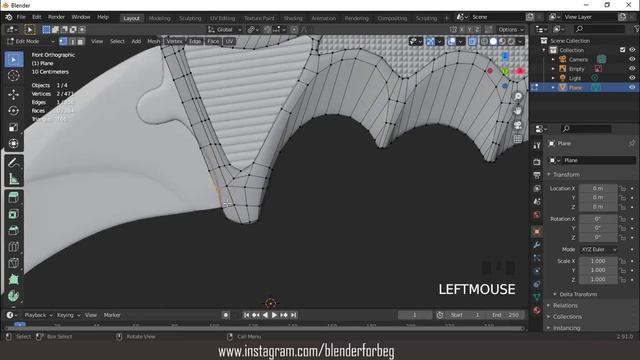 Karambit Knife Modeling In Blender 2.9x Timelapse
