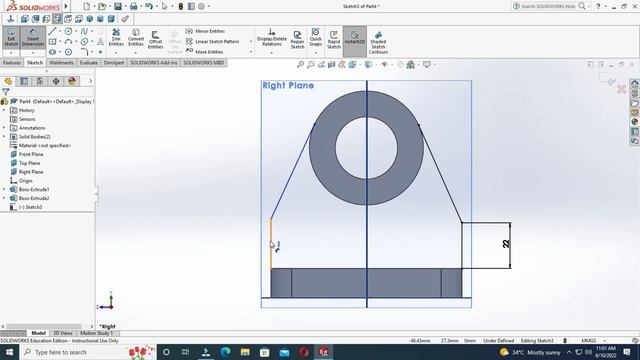 3D CAD MODEL - SOLIDWORKS FOR PRACTICE. EXERCISE #39 смотреть онлайн