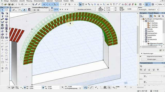 ArchiCad 16 Mini Tut - emty Window with Arch - bricklaying-Arts - Round and segment-Arch смотреть онлайн