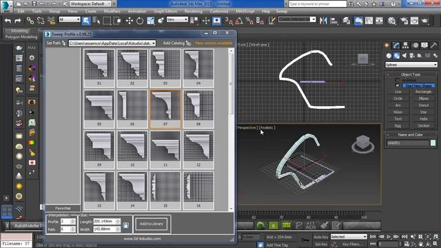 Install Sweep profile on 3ds Max 2020 смотреть онлайн