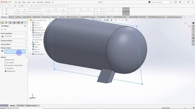 Solidworks Tutorial | Pressure Simulation | Compressor Tank Simulation смотреть онлайн