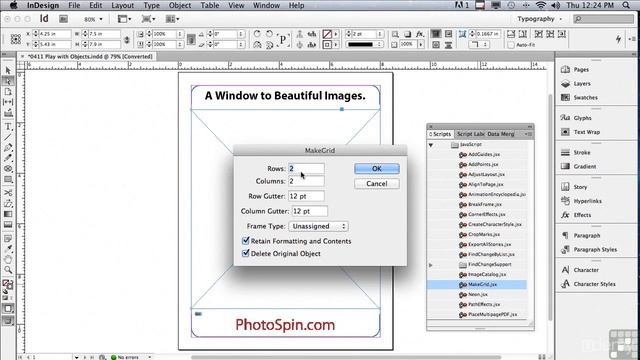 Indesign CS6 0411 The Object Of This Project Is To Play With Objects смотреть онлайн