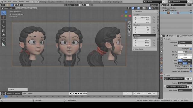 blender kafa modelleme 1. bölüm: referans images смотреть онлайн