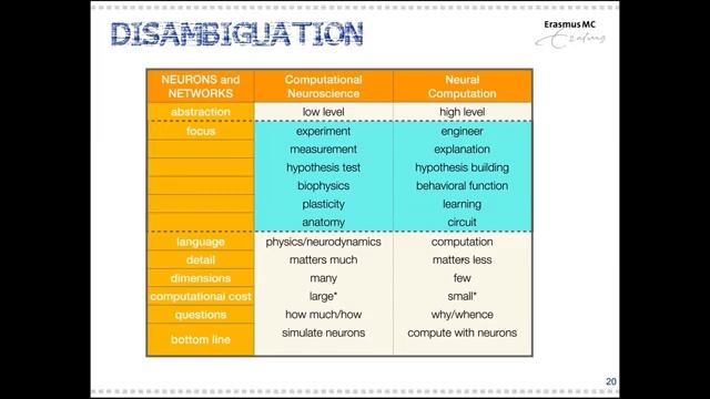 Computational Neuroscience vs Neural Computation смотреть онлайн
