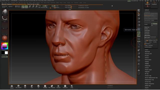 Zbrush 4 R4 En Espanol - QRemesher y Topology Brush смотреть онлайн