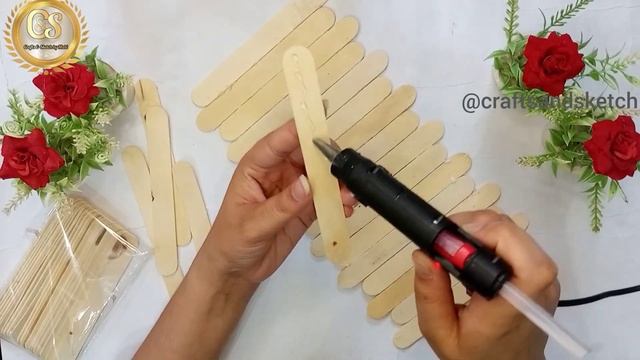 wall hanging craft ideas with icecream sticks/ Easy wall decor craft / ice cream stick hanging craf смотреть онлайн