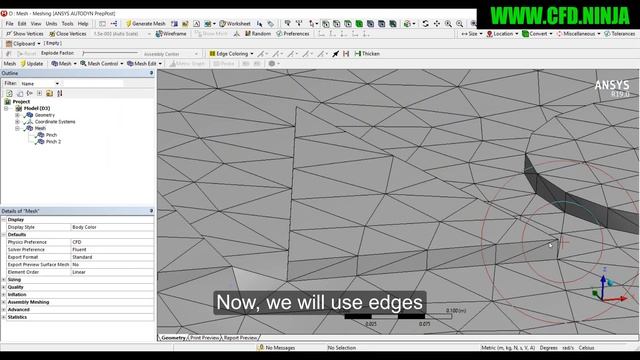 ✅ #ANSYS MESHING - Pinch - Basic Tutorial 14