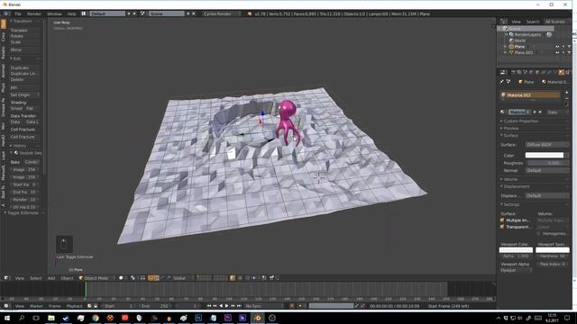 Tip: Edit mesh with proportional editing in Blender смотреть онлайн