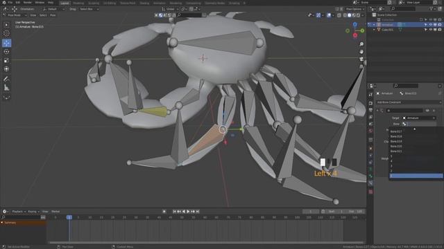 Crab Rigging Tutorial in Blender 2.93 смотреть онлайн