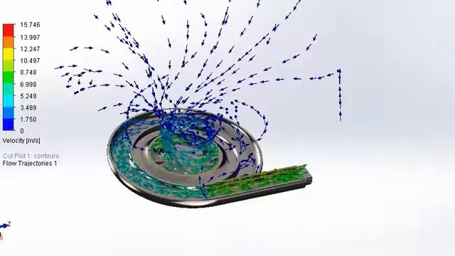 Centrifugal Turbine-Solidworks Flow Simulation смотреть онлайн