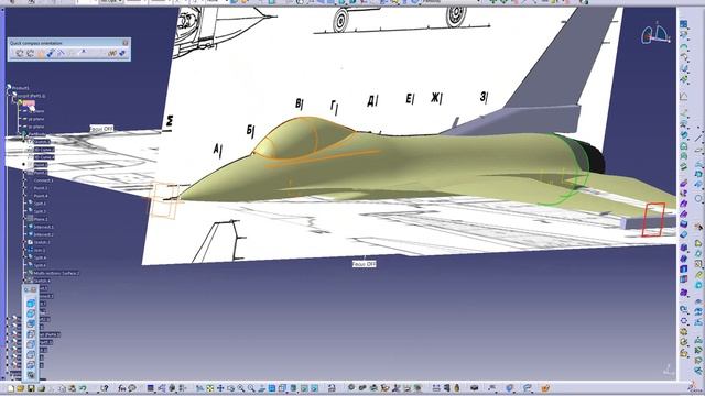 Catia V5 Tutorial |How to design an Aircraft on Catia- F16 Fighter jet | part 6 смотреть онлайн