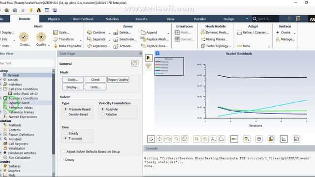 Fluid Structure interaction of Parachute (Ansys FSI) смотреть онлайн