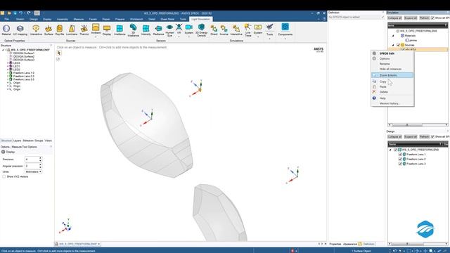 OPD FREEFORM LENS - ANSYS SPEOS смотреть онлайн