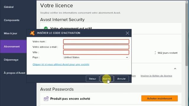 Activer votre logiciel antivirus AVAST смотреть онлайн