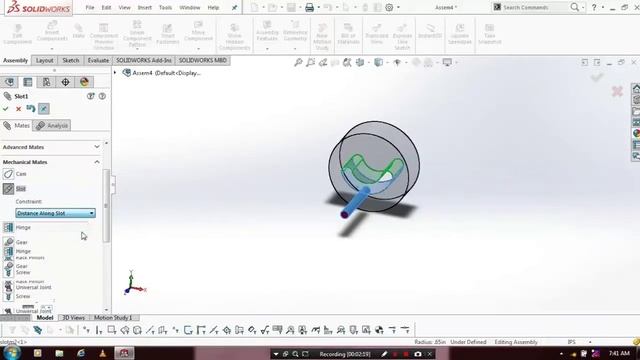 #Slot mate solidworks 2017 смотреть онлайн