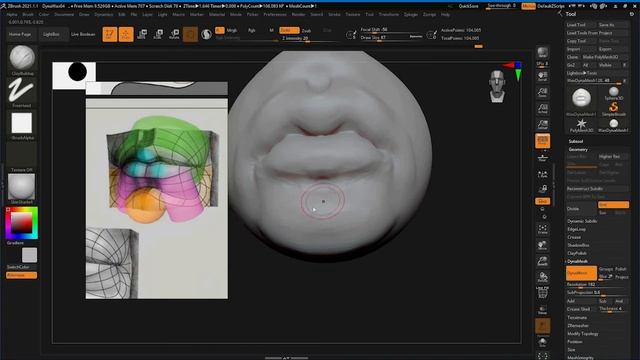 Sculpting Lips in ZBrush 2021 - Part 1 смотреть онлайн