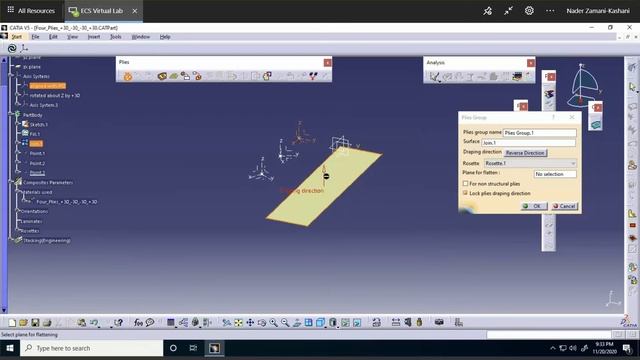 Composites Catia v5 "Native" FEA, video 4, Nader G. Zamani смотреть онлайн