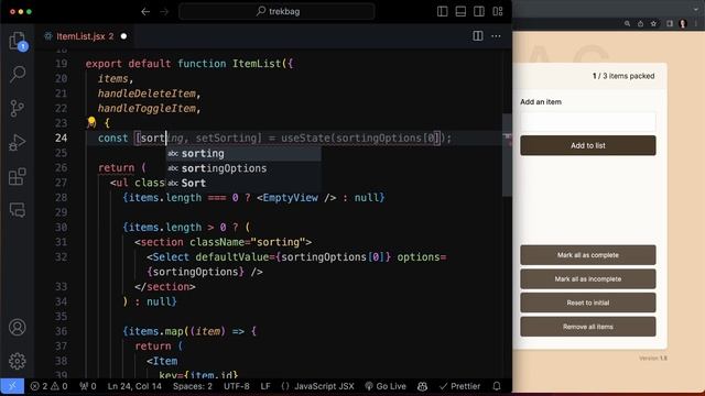 79. Sorting Items (React-Select Component) смотреть онлайн