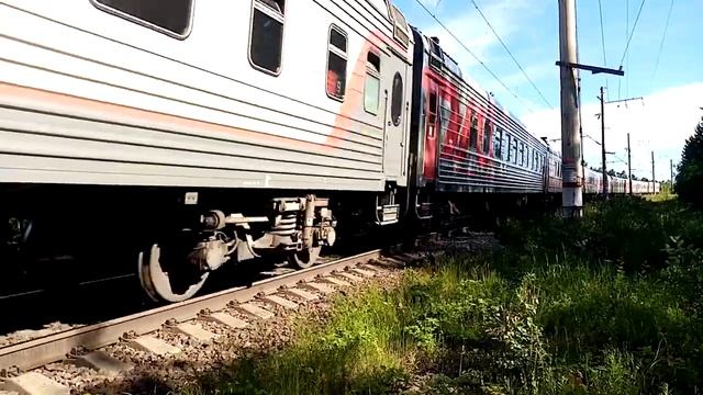 ЭЛЕКТРОВОЗ ЭП1-190 С ПАССАЖИРСКИМ ПОЕЗДОМ смотреть онлайн