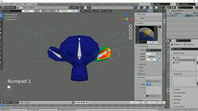 VertexMirror inside weight paint in Blender : Basic explanation смотреть онлайн