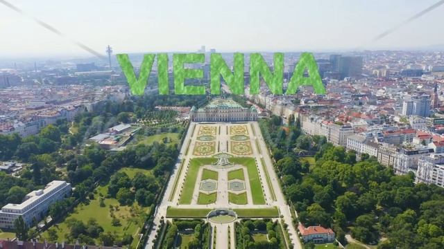 Inscription on video. Vienna, Austria. Belvedere is a baroque palace complex in Vienna. Built by Lu смотреть онлайн