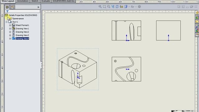 Creating draw SOLIDWORKS смотреть онлайн