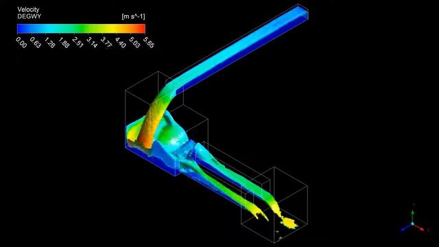 VOF flow (water & air), ANSYS Fluent смотреть онлайн