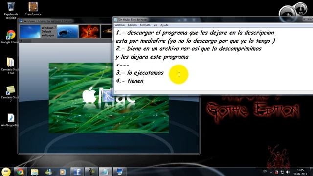 Como Cambiar La Imagen De Fondo De Inicio De Secion con (Win7LogonBackgroundChanger) смотреть онлайн
