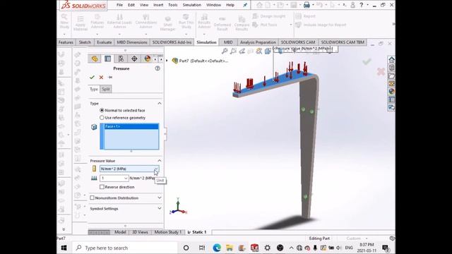 Solidworks Simulation Part 1 01 Static Analysis of a Solid Part смотреть онлайн