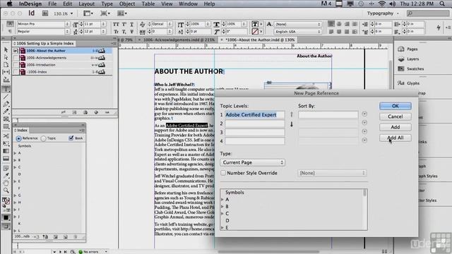 076 Indesign CS6 1006 Setting Up A Simple Index смотреть онлайн