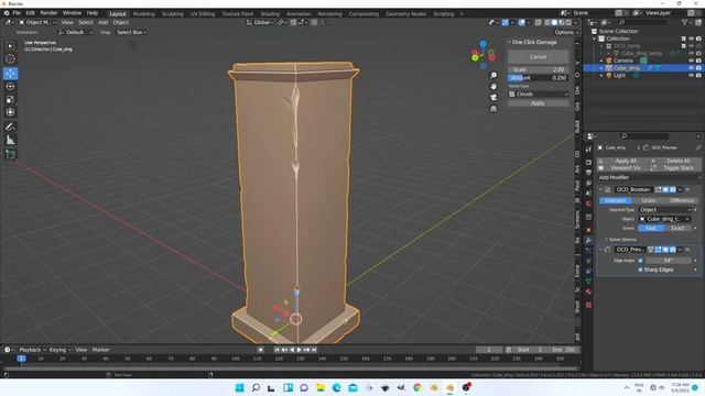 OCD (one click damage)addon |blender modeling смотреть онлайн