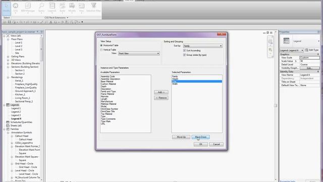 CGS Revit TOOLS - Legends - FURNITURE LEGEND смотреть онлайн